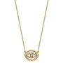 14ky Medium Necklace Diamond Gold Halo Evil Eye