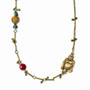 TRU Gold-tone Multicolored Beads and Buddah Pendant 44in Necklace