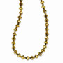 Brass-tone Light Colorado Glass Beads 16in w/ext Necklace