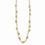 Gold-tone Light Colorado Champagne Acrylic Beads 16in w/ext Necklace