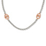 Sterling Silver & Rose-tone Polished w/1 in ext Fancy Necklace