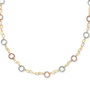 14k Tri-color Circles Necklace