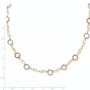 14k Tri-color Circles Necklace