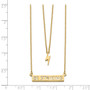 14k Two-Strand Polished Lightning & Be Striking Bar Necklace