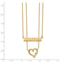 14k Two-Strand Polished Love Always Heart Necklace