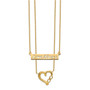 14k Two-Strand Polished Love Always Heart Necklace