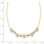 14k Two-tone Diamond-cut Beads & Knots Necklace