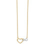 14KY & White Rhodium Heart with Infinity Symbol Necklace