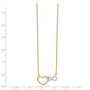 14KY & White Rhodium Heart with Infinity Symbol Necklace