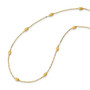14k Diamond-cut w/Satin Oval Beads Necklace