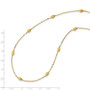 14k Diamond-cut w/Satin Oval Beads Necklace