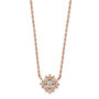 14K Rose Gold Fancy CZ w/1in ext. Necklace