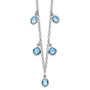 Sterling Silver Rhod-plat London and Sky Blue Topaz w/ 2in ext. Necklace