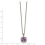 Sterling Silver w/14K Accent Antiqued Amethyst Necklace