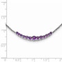 Sterling Silver Rhodium-plated Amethyst Pendant w/Necklace