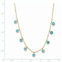 14k Blue Topaz w/2in ext. Necklace