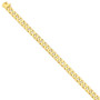 14k 7.5mm Hand-polished Flat Beveled Curb Chain