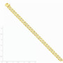 14k 7.5mm Hand-polished Flat Beveled Curb Chain