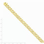 14k 9.7mm Hand-polished Flat Beveled Curb Chain