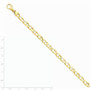 14K 6.5mm Hand-polished Fancy Link Chain