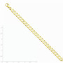 14k 7.4mm Hand-Polished Fancy Link Chain