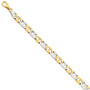 14k Two-tone 8mm Hand-polished Fancy Link Chain