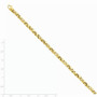 14k 5mm Hand-polished Fancy Link Chain