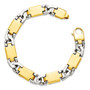 14k Two-tone Polished Gold Fancy Link Bracelet