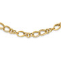 14k Polished and Textured Fancy Link Necklace