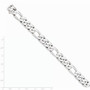14K White Gold 10mm Hand-Polished Figaro Link Chain