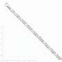 14K White Gold 6.7mm Hand-Polished Fancy Link Chain