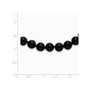 8-8.5mm Smooth Beaded Black Agate Necklace