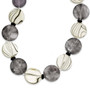 Sterling Silver Black & Grey Agate/MOP/Sardonyx Necklace