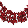 Sterling Silver Red Coral 3-Strand w/2in ext Necklace