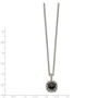 Sterling Silver w/ 14k Polished Onyx Necklace