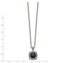 Sterling Silver w/ 14k Polished Onyx Necklace