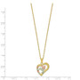 10k Tri-Color Black Hills Gold Hummingbird in Heart Necklace