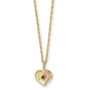 10k Tri-Color Black Hills Gold Heart Garnet Necklace