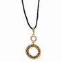 Gold-tone Light & Dark Colorado Champagne Crystal 16in w/ext Necklace