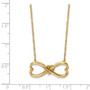 14k Polished Infinity w/Heart Necklace