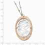 Leslie's Sterling Silver and Rose Gold-plated Diamond-cut Necklace