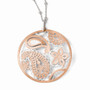 Leslie's Sterling Silver Rose-tone Flash Plated Necklace