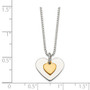 Sterling Silver & Vermeil Polished Fancy Heart Necklace