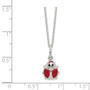 Sterling Silver Enameled Ladybug Necklace