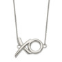 Sterling Silver Polished 'XO' w/2in. Ext. Necklace