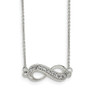 Sterling Silver CZ Infinity Necklace