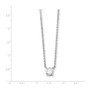Sterling Silver Rhodium-plated & CZ w/1in ext. Necklace