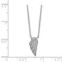 Sterling Silver Rhodium-plated CZ Wing Necklace