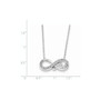 Sterling Silver Rhodium Diam. Infinity Symbol LOVE Necklace