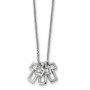 Sterling Silver Rhodium-plated 18in Cross Necklace